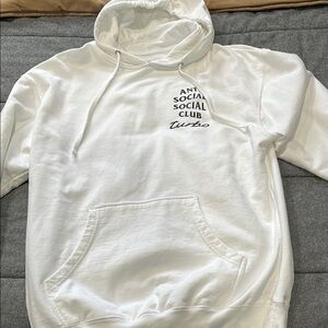 Anti Social Social Club White Sweater Minimalist Design